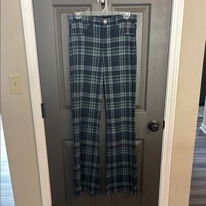 American Eagle Outfitters Plaid Pants - Blue and Green